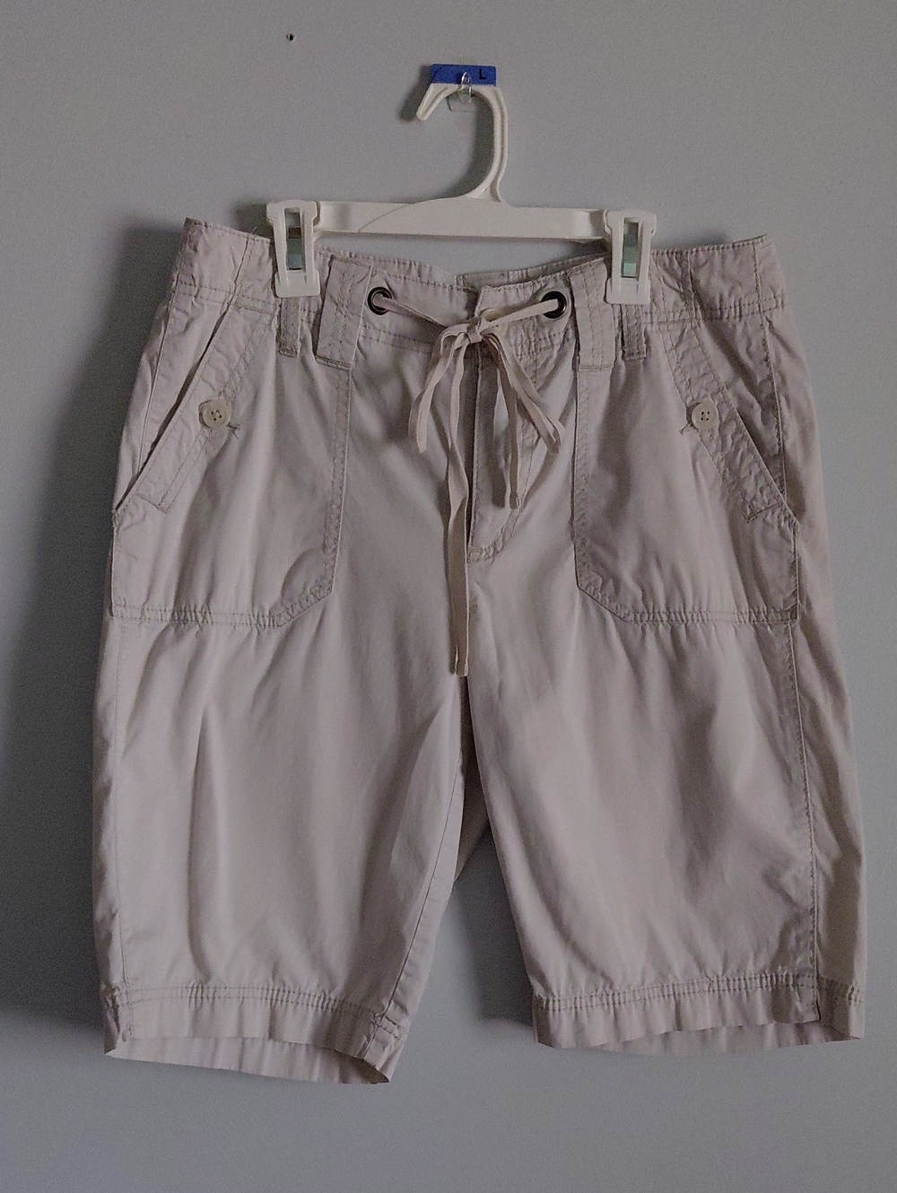 Y2K Khaki Cargo Bermuda Drawstring Shorts Outdoor Hiking Gorcore Safari Preppy